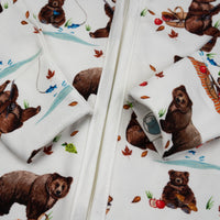 Bears having Picnic Zip Sleepsuit