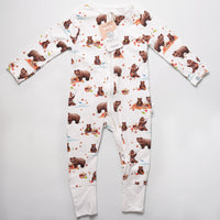Bears having Picnic Zip Sleepsuit