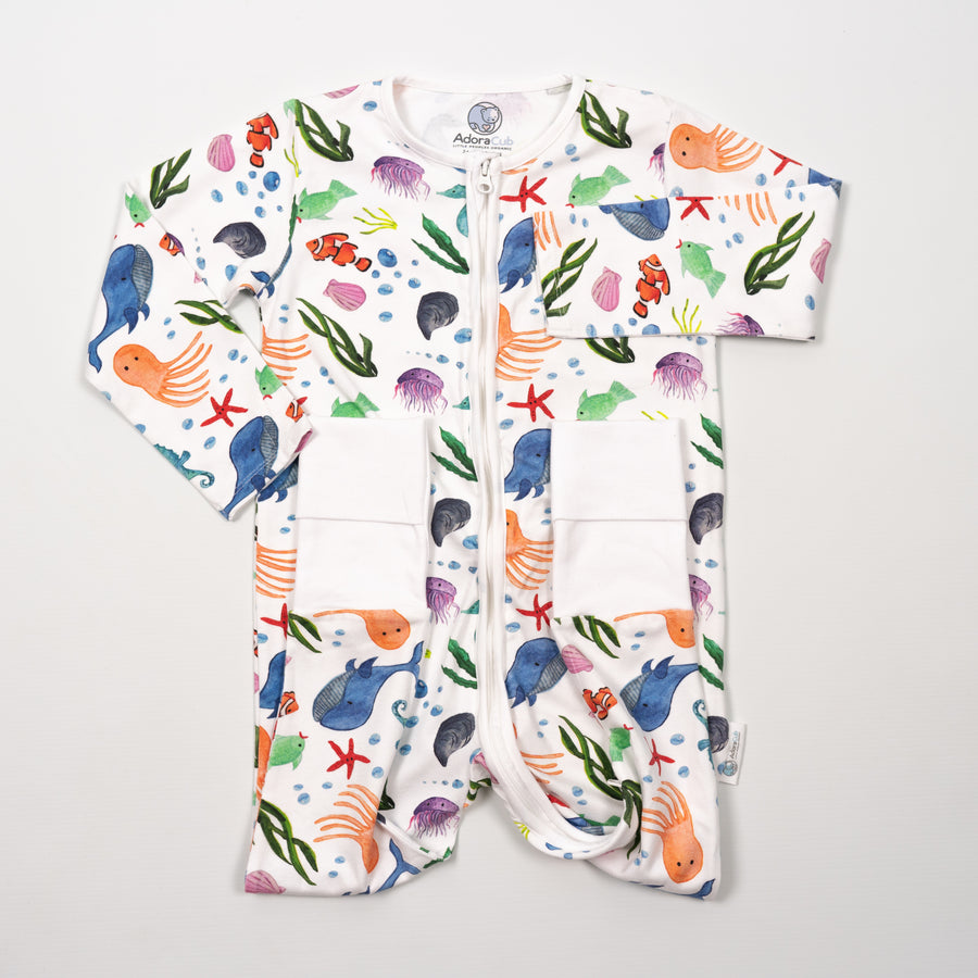 Sea Life Zip-Up Sleepsuit