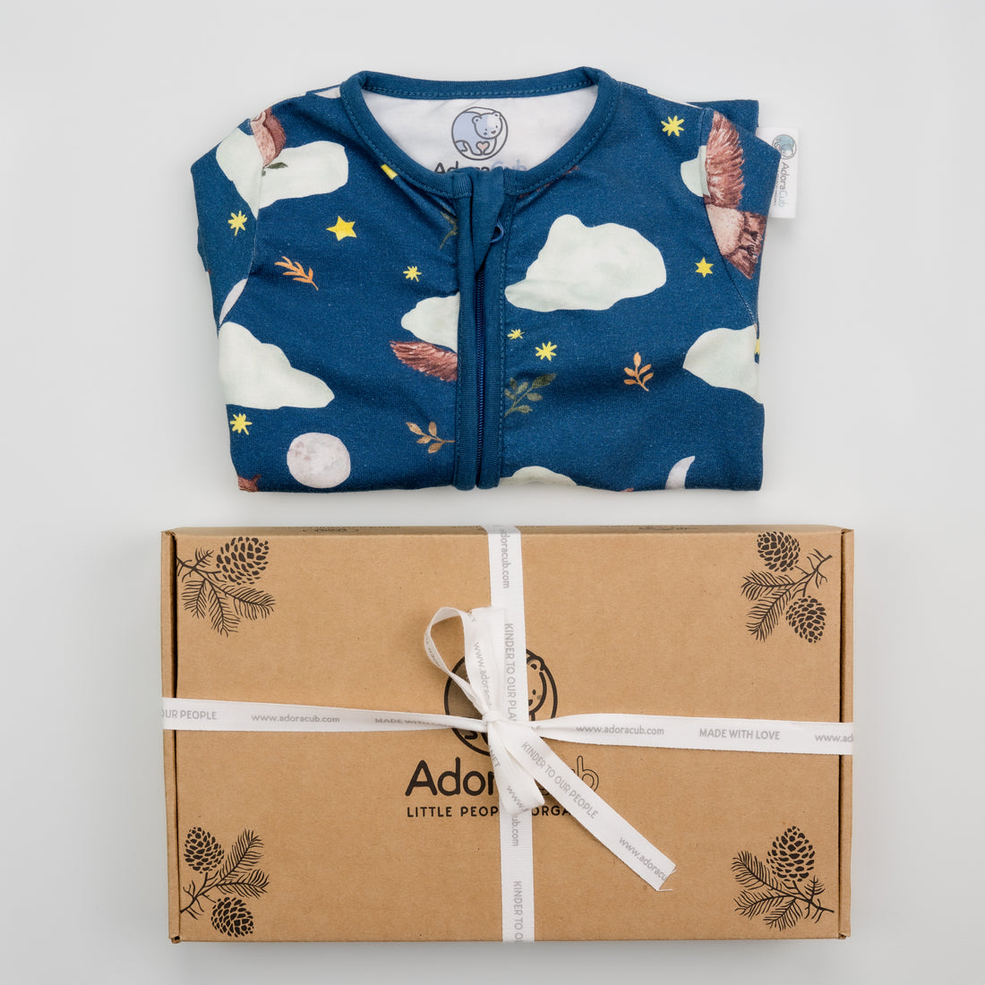 Midnight Owl Zip-Up Sleepsuit