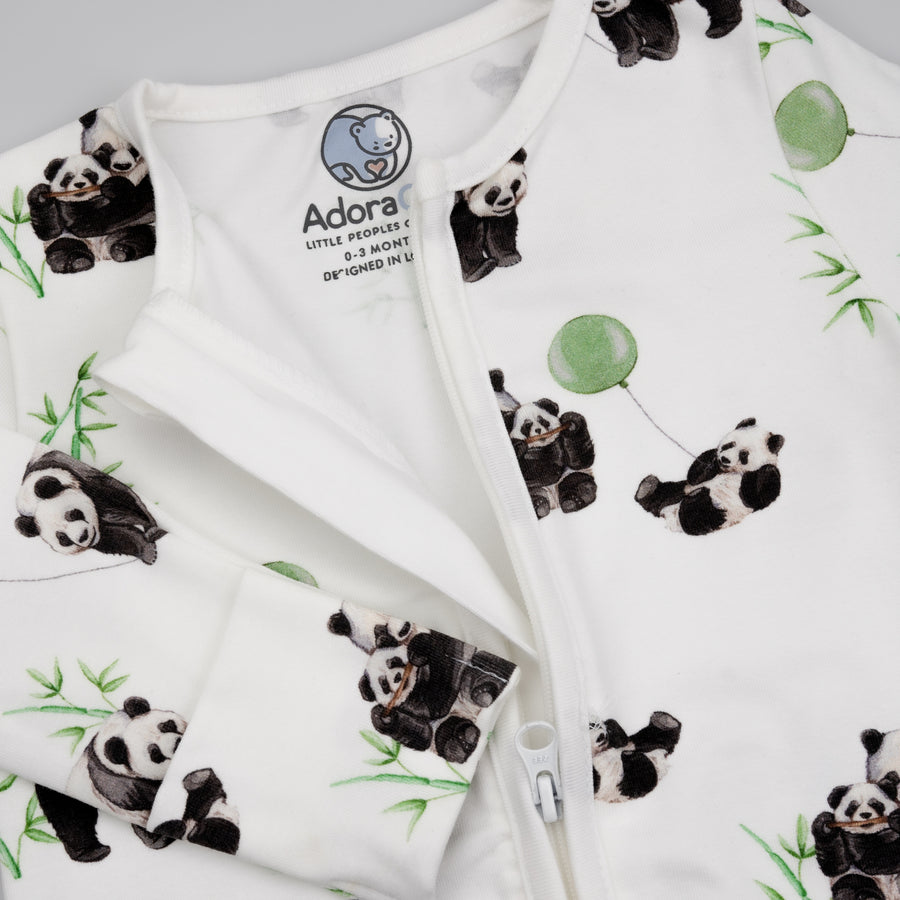 Panda Zip-Up Sleepsuit