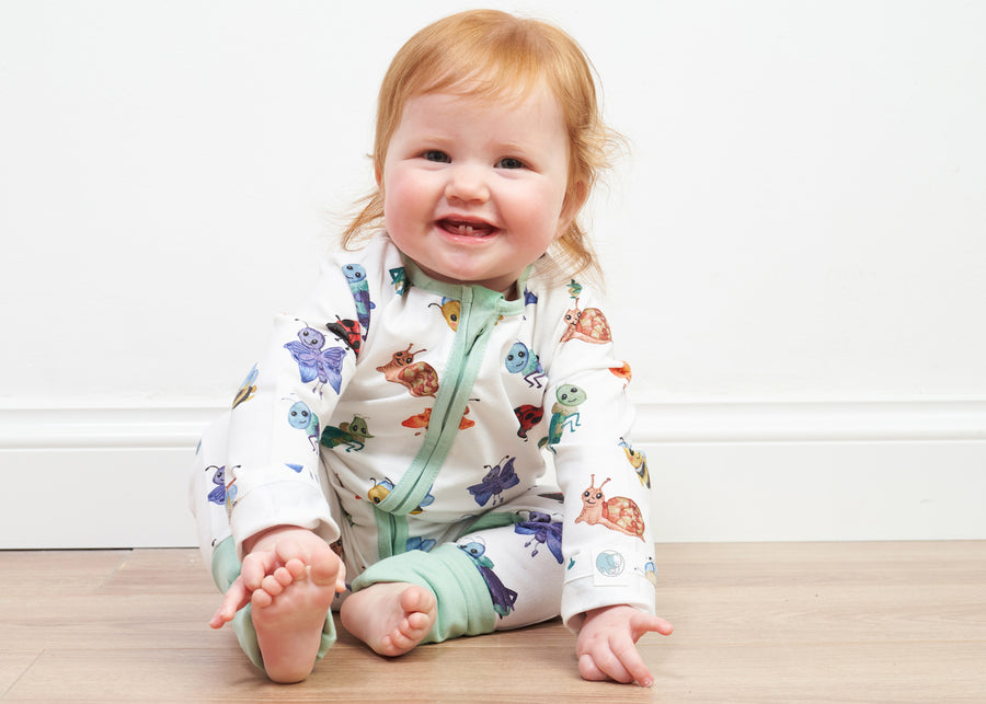 Friendly Bugs Zip-Up Sleepsuit