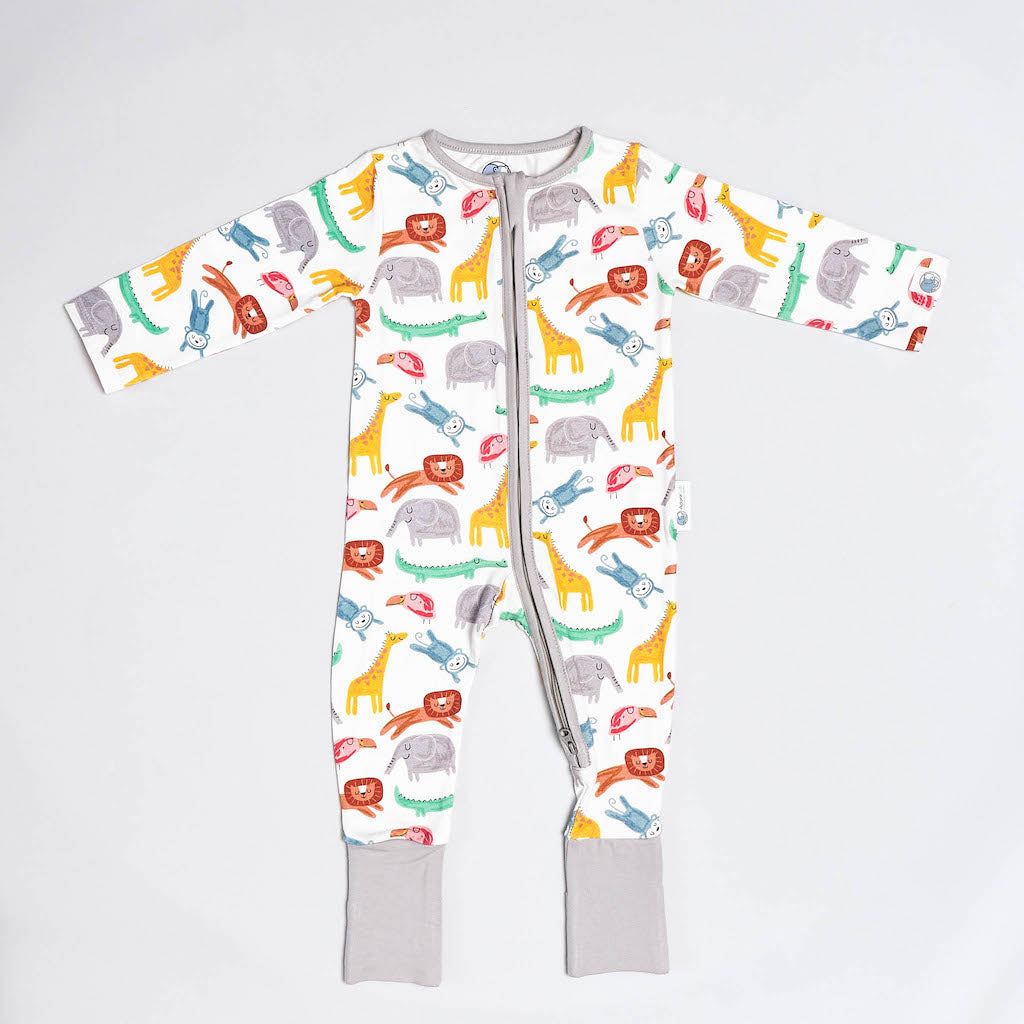 Safari Animals Zip Sleepsuit