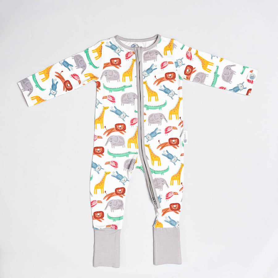 Safari Animals Zip Sleepsuit