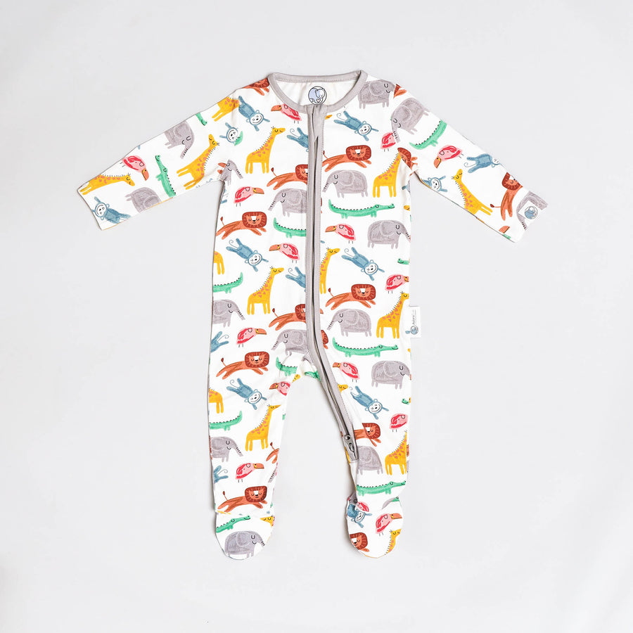 Safari Animals Zip Sleepsuit