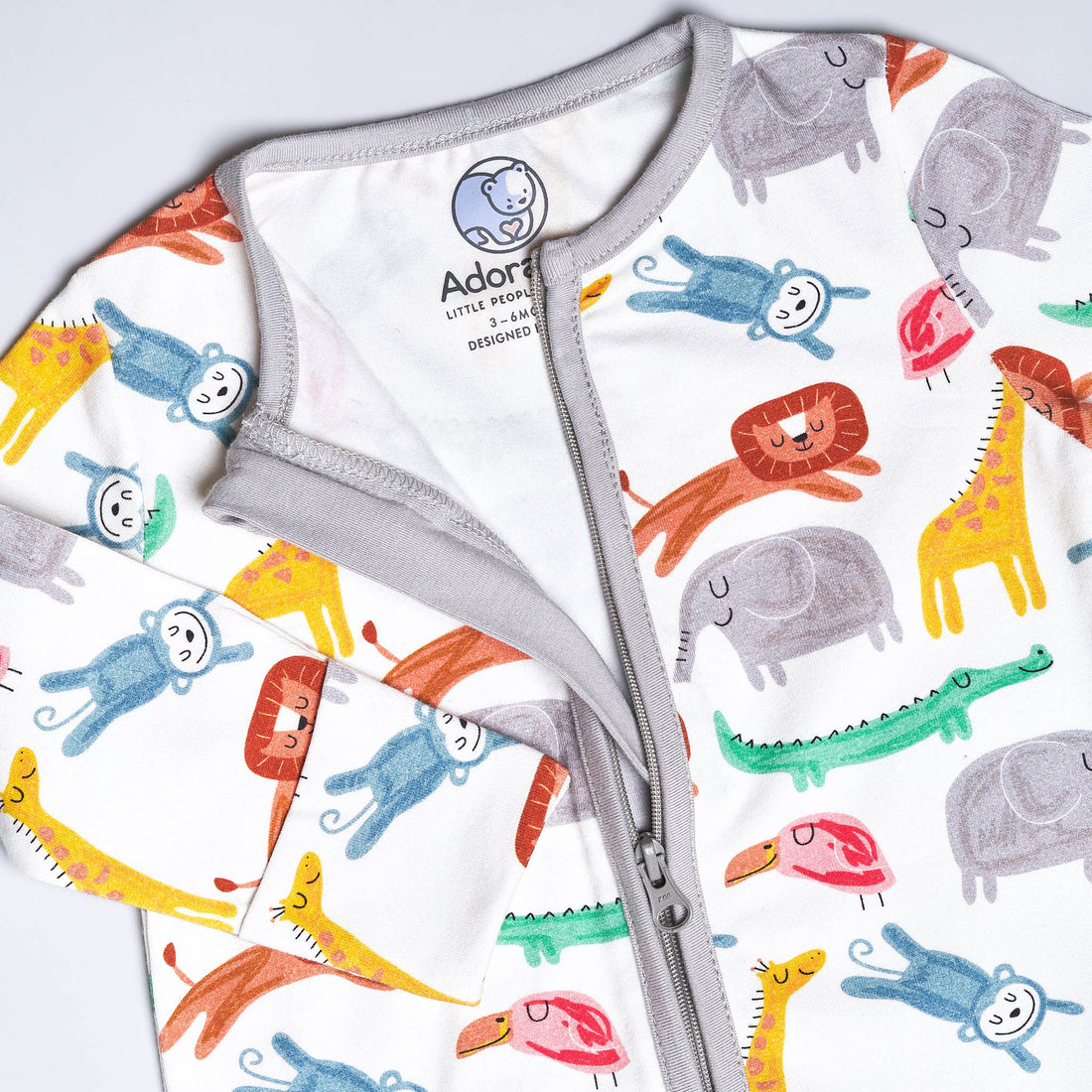 Safari Animals Zip Sleepsuit