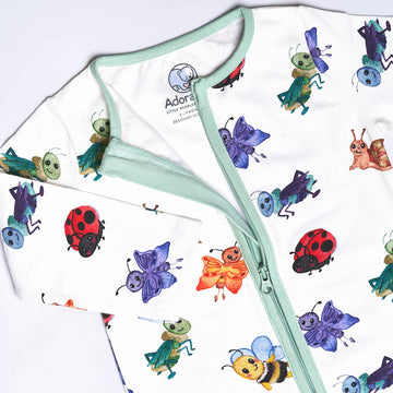 Friendly Bugs Zip-Up Sleepsuit