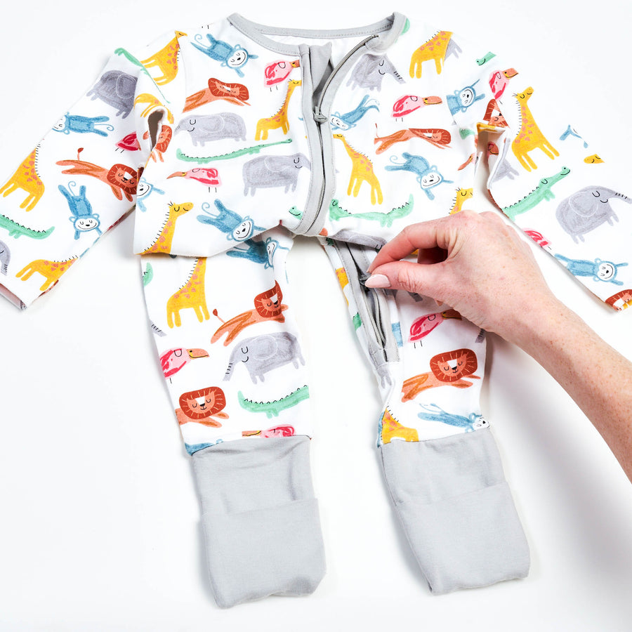Safari Animals Zip Sleepsuit