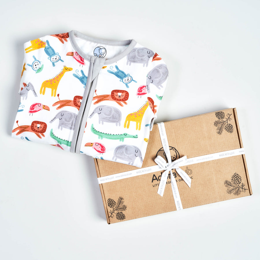 Safari Animals Zip Sleepsuit